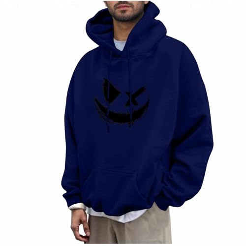 KOG Hoodie Herren Freizeit Hoodies Tie-Dye Muster Sweatshirt mit Kapuze 2025 Pullover Jungen Kleidung Basic Langarmshirt Junge Winter Oversize Hooded Sweatshirt Baumwolle Oberteile Marine XL von KOG