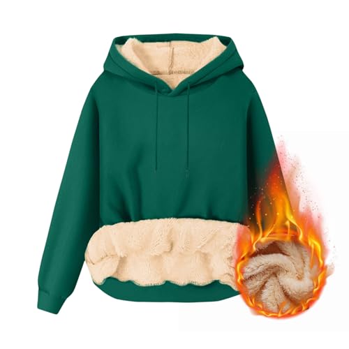 KOG Hoodie für Damen Fleecepullover Sweatshirt mit Kapuze Einfarbige Hoodies Elegant Oberteil Warmes Kleidung Vintage Frauen Große Größen Bekleidung Outlet Angebote Grün M KOG Hoodie für Damen Fleecepullover Sweatshirt mit Kapuze Einfarbige Hoodies Elegant Oberteil Warmes Kleidung Vintage Frauen Große Größen Bekleidung Outlet Angebote Grün M von KOG