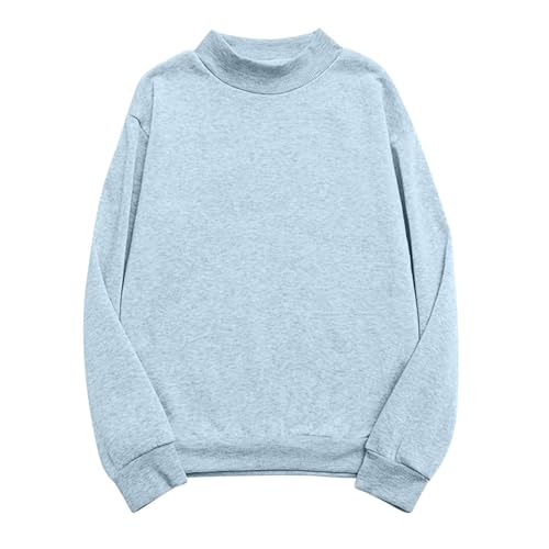KOG Langarmshirt für Damen Langärmelige Oberteile Baumwolle Einfarbige Oberteil Fashion Langärmlige Shirt Gutschein Frau Tshirt Vintage Tshirts Basic Kleidung Himmelblau 4XL KOG Langarmshirt für Damen Langärmelige Oberteile Baumwolle Einfarbige Oberteil Fashion Langärmlige Shirt Gutschein Frau Tshirt Vintage Tshirts Basic Kleidung Himmelblau 4XL von KOG