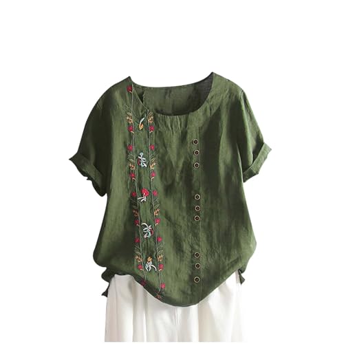 KOG Meine Bestellungen Anzeigen Damen Shirts Fashion Leinenbluse Shirt Lässig Baumwolle Blusen Oberteile Große Größen Mode Motiv Hemd Frauen Rundhals Lose Tshirt Damen Tshirt Sale Grün XL KOG Meine Bestellungen Anzeigen Damen Shirts Fashion Leinenbluse Shirt Lässig Baumwolle Blusen Oberteile Große Größen Mode Motiv Hemd Frauen Rundhals Lose Tshirt Damen Tshirt Sale Grün XL von KOG