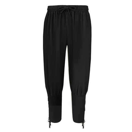 KOG Outlet Angebote Hosen Damen Leinenhose Casual Sommerhose Leinen Cargohosen Frau Jogginghose Sommer Sport Hose Schlaghose Weite Hose Mit Gummizug Meine Bestellungen Anzeigen Schwarz 3XL von KOG