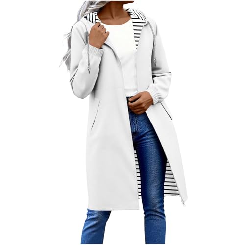 KOG Regenjacke Damen Wasserdicht Lang übergangsjacken Herbst Fahrradjacke Jacken Einfarbig Bekleidung Frauen Softshelljacke Elegant Windjacke Leichte Zipper Jacke Frau Windbreaker Weiß L KOG Regenjacke Damen Wasserdicht Lang übergangsjacken Herbst Fahrradjacke Jacken Einfarbig Bekleidung Frauen Softshelljacke Elegant Windjacke Leichte Zipper Jacke Frau Windbreaker Weiß L von KOG