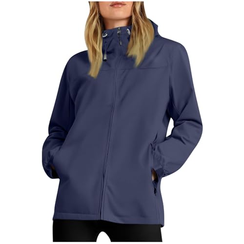 KOG Regenjacke Damen Wasserdicht Regenjacken Basic Übergangsjacke Hoodie Jacke Einfarbige Bekleidung Frau Steppjacke Slim Fit Wintermantel Mode Outdoor Jacken Frauen Trainingsjacke Marine M KOG Regenjacke Damen Wasserdicht Regenjacken Basic Übergangsjacke Hoodie Jacke Einfarbige Bekleidung Frau Steppjacke Slim Fit Wintermantel Mode Outdoor Jacken Frauen Trainingsjacke Marine M von KOG