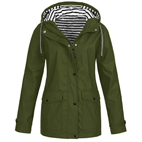 KOG Regenjacke Damen Wasserdicht Übergangsjacke Regenmantel Windbreaker mit Kapuze Outdoor Jacken Fahrradjacke Regencape Regenjacken Windjacke Wanderjacke Prime Armeegrün L KOG Regenjacke Damen Wasserdicht Übergangsjacke Regenmantel Windbreaker mit Kapuze Outdoor Jacken Fahrradjacke Regencape Regenjacken Windjacke Wanderjacke Prime Armeegrün L von KOG