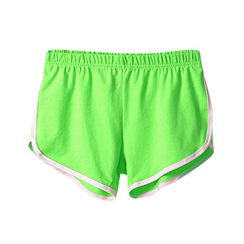 KOG Sport Shorts Damen Locker Pyjamahose Kurz Schlafanzughose Kurz Amazon Gutschein Sexy Yogahose Sporthose Elegant Yoga Shorts Baumwolle Amazon Essentials Damen Grün L von KOG