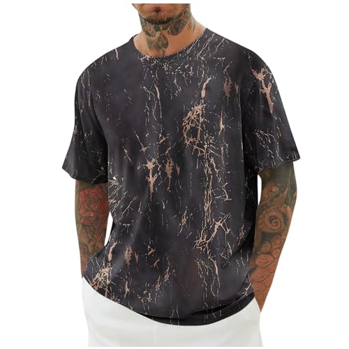 KOG T-Shirts für Herren Sommer Shirt Kurzarm T Shirts Tie-Dye Muster Bekleidung 2025 Baumwolle Sportshirt Junge Arbeitsshirt Lose Wandershirt Männer Freizeitshirt Schwarz 4XL KOG T-Shirts für Herren Sommer Shirt Kurzarm T Shirts Tie-Dye Muster Bekleidung 2025 Baumwolle Sportshirt Junge Arbeitsshirt Lose Wandershirt Männer Freizeitshirt Schwarz 4XL von KOG
