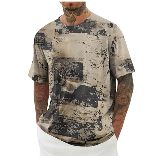 KOG T-Shirts für Herren Sommer Shirts Kurzarm Tshirt Mode Motiv T Shirt Gym Baumwolle Kleidung Sale Angebote Teenager Tops Mode Freizeitshirt Freizeit Streetwear Gutschein Khaki L KOG T-Shirts für Herren Sommer Shirts Kurzarm Tshirt Mode Motiv T Shirt Gym Baumwolle Kleidung Sale Angebote Teenager Tops Mode Freizeitshirt Freizeit Streetwear Gutschein Khaki L von KOG