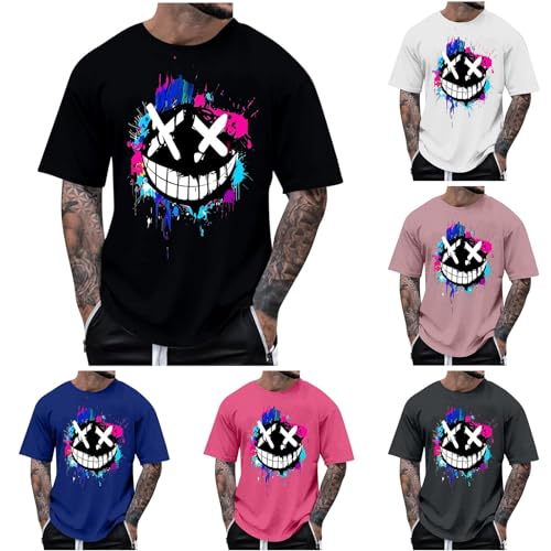 KOG T-Shirts für Herren Sommer T Shirts Kurzarm Bekleidung Grafik Tshirt Gym Baumwolle T Shirt Sale Herren Junge Vintage Freizeitshirt Lässig Tshirts Herren Tshirt Sale Schwarz XXL KOG T-Shirts für Herren Sommer T Shirts Kurzarm Bekleidung Grafik Tshirt Gym Baumwolle T Shirt Sale Herren Junge Vintage Freizeitshirt Lässig Tshirts Herren Tshirt Sale Schwarz XXL von KOG