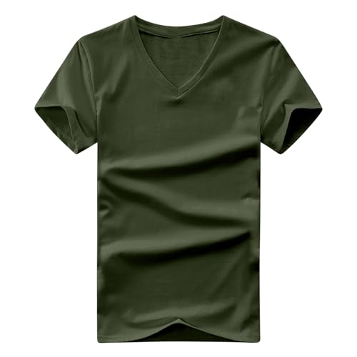 KOG T-Shirts für Herren Sommer Tshirts Kurzarm Tshirt Einfarbige Sportshirt Retro Baumwolle Shirt Sale Angebote Junge Laufshirt Loose Fit Streetwear Vintage T Shirts Gutschein Armeegrün 4XL KOG T-Shirts für Herren Sommer Tshirts Kurzarm Tshirt Einfarbige Sportshirt Retro Baumwolle Shirt Sale Angebote Junge Laufshirt Loose Fit Streetwear Vintage T Shirts Gutschein Armeegrün 4XL von KOG
