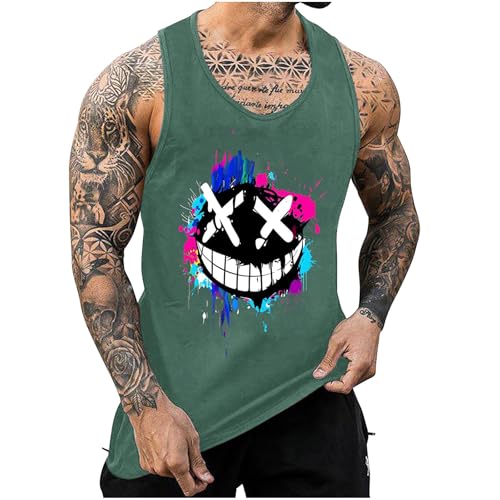 KOG Tank Top Herren Sport Tanktop Sommer Unterhemd Ärmelloses Shirts Grafik Shirt Leicht Baumwolle Kleidung Teenager Tshirt Lässig Oberteil Fashion Streetwear Armeegrün S KOG Tank Top Herren Sport Tanktop Sommer Unterhemd Ärmelloses Shirts Grafik Shirt Leicht Baumwolle Kleidung Teenager Tshirt Lässig Oberteil Fashion Streetwear Armeegrün S von KOG