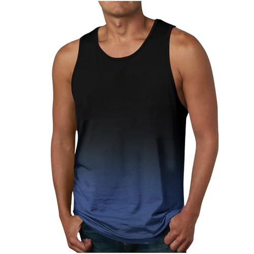 KOG Tank Top Herren Sport Tanktop Sommer Unterhemd Ärmelloses Tshirts Grafik Muskelshirt Fitness Baumwolle Muskelshirts Angebote Jungen Arbeitsshirt Shirt Teenager T-Shirts Gutschein Dunkelblau XL von KOG