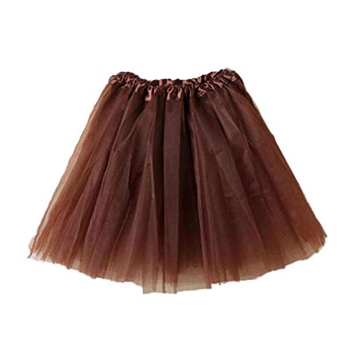 KOG Tüllrock Damen Petticoat Unterrock Rock Karneval Kostüm 50er Vintage Ballett Ballkleid Kurz Retro Tütü Rock Röcke Kleid Petticoat Angebote des Tages Heute Blitzangebote Gutscheine Tüllrock Kaffee von KOG