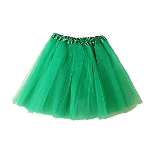 KOG Tüllrock Damen Petticoat Unterrock Rock Karneval Kostüm 50er Vintage Ballett Ballkleid Kurz Retro Tütü Rock Röcke Kleid Petticoat Angebote des Tages Heute Warehouse Deals Angebote Tüllrock Grün von KOG