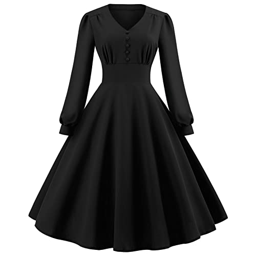 KOG Weihnachtskleid für Damen Sexy Langarm Minikleid Weihnachtskleider Damen Elegante Kleider Damen Brautkleid Elegant Frauen Strandkleid Christmas Dresses Rot Meine Bestellungen Anzeigen Schwarz L von KOG