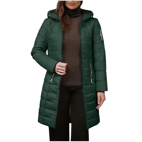 KOG Winterjacke Damen Baumwolle Puffer Jacke Warme Daunenjacken Daunenjacke Kleidung Frau übergangsjacken Warmes Hemdjacke Retro Frauen Teddy Jacken Bikerjacke Teddyfleece Jacke Armeegrün XL von KOG