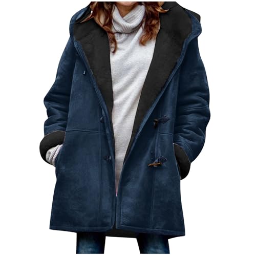 KOG Winterjacke Damen Fleecejacke Jacke Elegant Wintermantel Bikerjacke Einfarbig Oberteil Frauen Outlet Angebote Warmes Trenchcoat Warme Hoodie Frau Steppjacke Baumwolle Angebote Marineblau 4XL KOG Winterjacke Damen Fleecejacke Jacke Elegant Wintermantel Bikerjacke Einfarbig Oberteil Frauen Outlet Angebote Warmes Trenchcoat Warme Hoodie Frau Steppjacke Baumwolle Angebote Marineblau 4XL von KOG