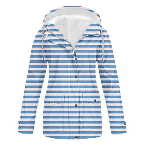 KOG Winterjacke Damen Fleecejacke Wasserdicht Regenjacke Regenmantel Windbreaker mit Kapuze Warme Outdoor Jacken Fahrradjacke Regenjacken Windjacke Wanderjacke Angebote Blau XL KOG Winterjacke Damen Fleecejacke Wasserdicht Regenjacke Regenmantel Windbreaker mit Kapuze Warme Outdoor Jacken Fahrradjacke Regenjacken Windjacke Wanderjacke Angebote Blau XL von KOG
