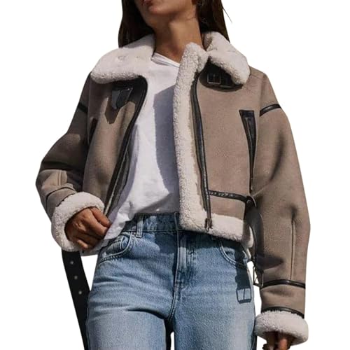 KOG Winterjacke Damen Puffer Jacke Winter Parka Baumwolle Fahrradjacke Dufflecoat Kleidung Frauen Gutscheine Mode Hemdjacke Retro Hoodie Teenager Mädchen Steppjacke Warehouse Deal Braun S von KOG