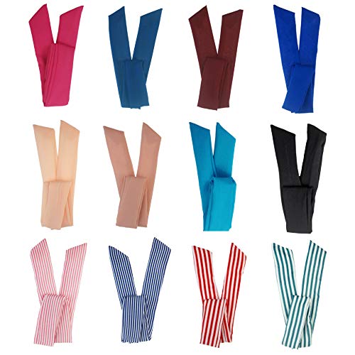 12 gemischte Designs Retro Draht Hasenohren Haargummi Stirnband Kopftuch Set von KOGMMYSEVP