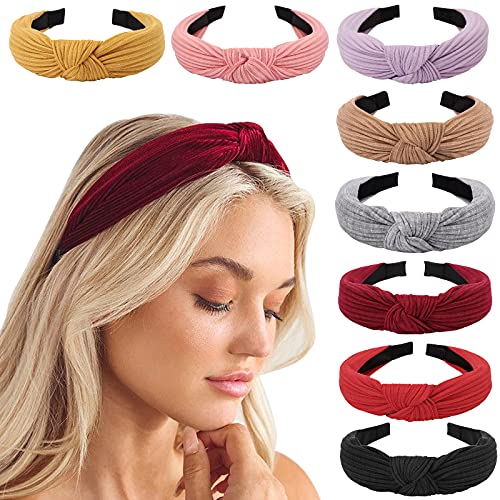 8 Stück Damen Stirnbänder Headwraps Haarbänder Schleifen Haarschmuck von KOGMMYSEVP