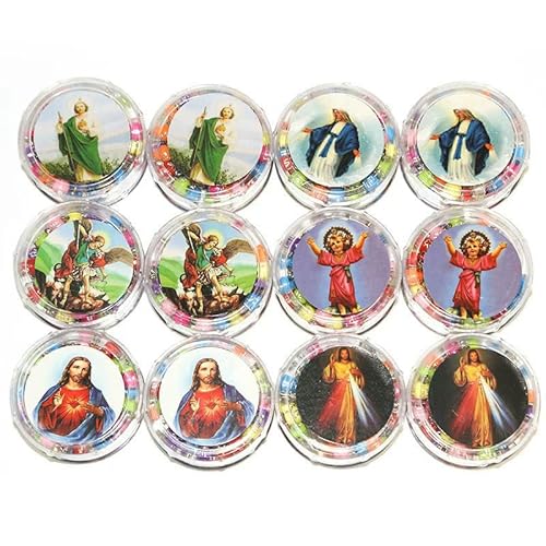 KOGMMYSEVP 12 Arten Jesus Kreuz Anhänger Rosenkranz Holzperlen mit Box verpackt für Gebetskette Kommunion religiös für Frauen, 56 cm von KOGMMYSEVP