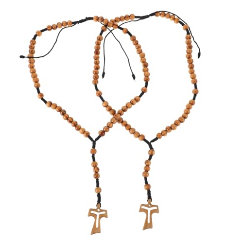 KOGMMYSEVP 2 x Holzhalsketten für Damen und Herren, katholischer Schmuck für den täglichen Gebrauch, besondere Anlässe, vielseitiges Design für Auto-Hänge-Ornament KOGMMYSEVP 2 x Holzhalsketten für Damen und Herren, katholischer Schmuck für den täglichen Gebrauch, besondere Anlässe, vielseitiges Design für Auto-Hänge-Ornament von KOGMMYSEVP