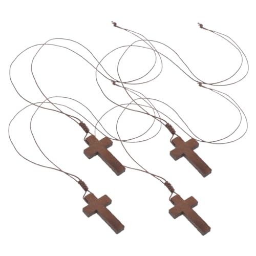 KOGMMYSEVP 4 x verstellbare Kordel Anhänger mit Vintage-Kruzifix-Design für Männer und Frauen, für Ostern und künstlerische Fahrzeugdekoration von KOGMMYSEVP