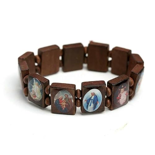 KOGMMYSEVP Armband aus Holz, religiöse Textur, modisches Armband, 18 cm von KOGMMYSEVP