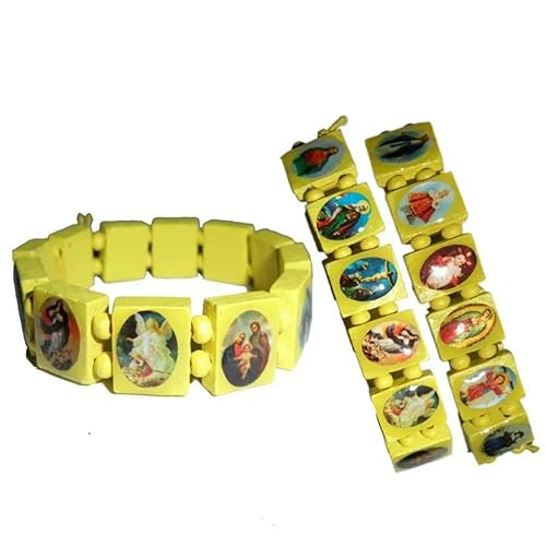 KOGMMYSEVP Elastisches Ikonen-Armband mit religiösem Rosenkranz, Holzperlen-Armband auf Lager, elastic KOGMMYSEVP Elastisches Ikonen-Armband mit religiösem Rosenkranz, Holzperlen-Armband auf Lager, elastic von KOGMMYSEVP