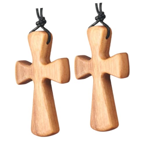 KOGMMYSEVP Halskette für Damen und Herren, einzigartiger religiöser Anhänger, natürliche Maserung, Schmuck für Glauben und Stil, 2 Stück KOGMMYSEVP Halskette für Damen und Herren, einzigartiger religiöser Anhänger, natürliche Maserung, Schmuck für Glauben und Stil, 2 Stück von KOGMMYSEVP