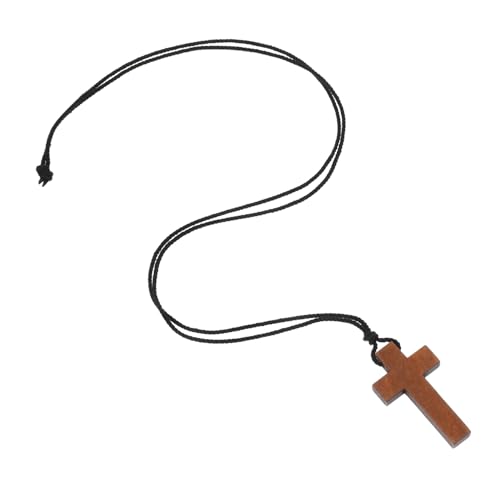 KOGMMYSEVP Kruzifix-Schmuck aus Naturholz für Damen und Herren, einzigartige, lässige Pulloverkette für Glauben und Inspiration KOGMMYSEVP Kruzifix-Schmuck aus Naturholz für Damen und Herren, einzigartige, lässige Pulloverkette für Glauben und Inspiration von KOGMMYSEVP