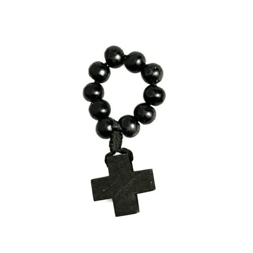KOGMMYSEVP Natürliche Holzperlen, Fingerkette, Rosenkranz, Kreuz, bunter Ring, Rosenkranz, handgefertigter Schmuck, Großhandel, Ring KOGMMYSEVP Natürliche Holzperlen, Fingerkette, Rosenkranz, Kreuz, bunter Ring, Rosenkranz, handgefertigter Schmuck, Großhandel, Ring von KOGMMYSEVP