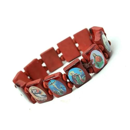 KOGMMYSEVP Natürlicher Holzschmuck, christlicher Jesus, Glaube, Rosenkranz, Armband, religiöser Schmuck, Armbänder auf Hand, Großhandel, 17 cm KOGMMYSEVP Natürlicher Holzschmuck, christlicher Jesus, Glaube, Rosenkranz, Armband, religiöser Schmuck, Armbänder auf Hand, Großhandel, 17 cm von KOGMMYSEVP