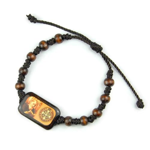 KOGMMYSEVP Rosenkränze mit natürlichen Holzperlen, religiös, handgefertigt, gewebt, Gebetsornament, Rosenkränze [58. Armband-Rosenkränze] von KOGMMYSEVP