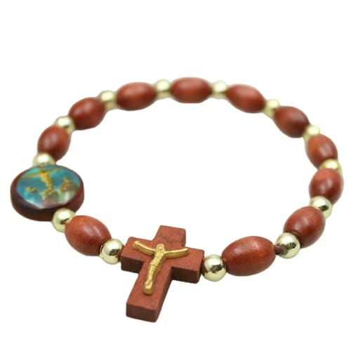 KOGMMYSEVP Rosenkranz-Armband aus Holz [Braun] von KOGMMYSEVP