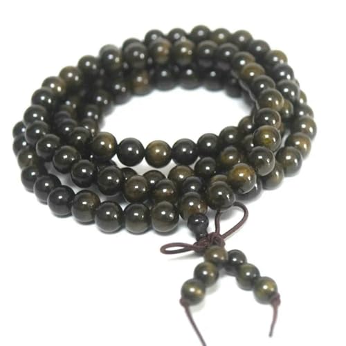 KOGMMYSEVP Unisex-Rosenkranz aus Naturholz, Mala-Gebetsperlen, buddhistische Holzperlen-Halskette, Armband, für Herren und Damen, 6 mm KOGMMYSEVP Unisex-Rosenkranz aus Naturholz, Mala-Gebetsperlen, buddhistische Holzperlen-Halskette, Armband, für Herren und Damen, 6 mm von KOGMMYSEVP