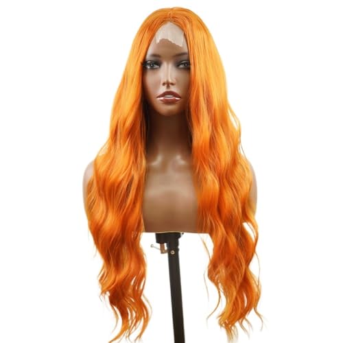 Damen Perücke 28 zoll Tägliche Lange Lockige Perücke Spitze Haarabdeckung Volle Kopf Perücke Geeignet für Reise Perücken Spitze Perücken von KOHUS