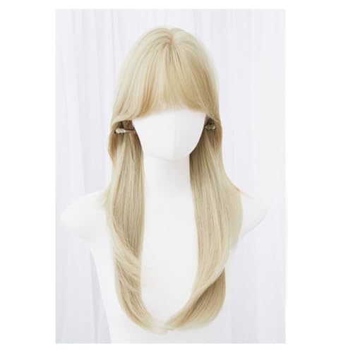 Damen Perücke Täglich Natürliche Kurze Gerade Haar Weben Pony Perücke Französisch Stil Pony Koreanischen Stil Vollkopf Perücke Spitze Perücken von KOHUS