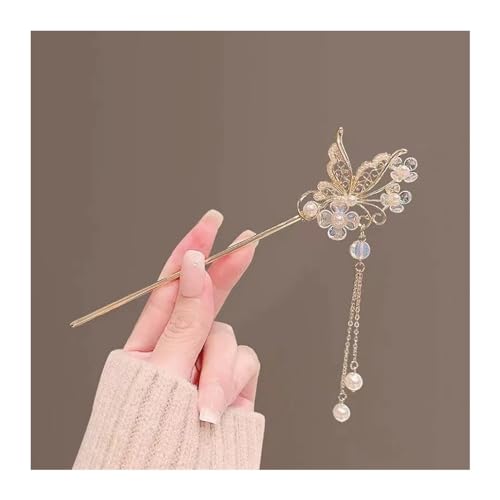 Haarnadel, Essstäbchen, Kopfschmuck, Mädchen, Party, Haarschmuck, Haarspangen, Hosta-Haarspange, Retro-Haarnadel (02) von KOHUS