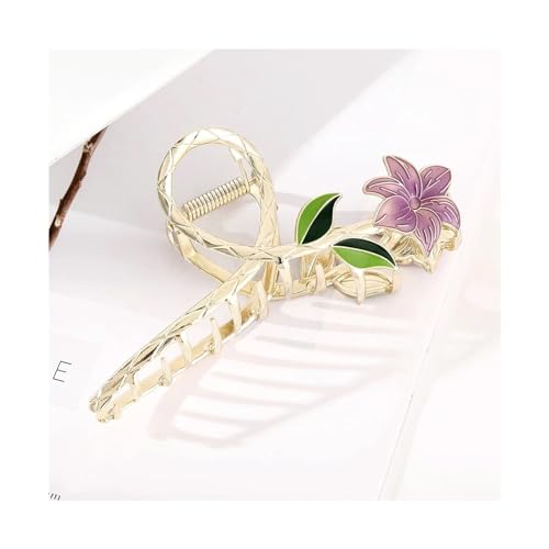Haarnadel, unsterbliche Blume, elegante Temperament, weibliche Metall-Haarnadel, Hai-Clip, Haarspangen, Hosta-Haarspange, Retro-Haarnadel (03) von KOHUS