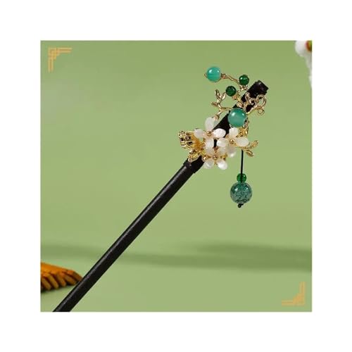 Haarnadel aus Holz, chinesische Quaste, Essstäbchen, Haarschmuck, Accessoires, Hosta-Haarspange, chinesische Retro-Haarnadel im Retro-Stil (02) von KOHUS
