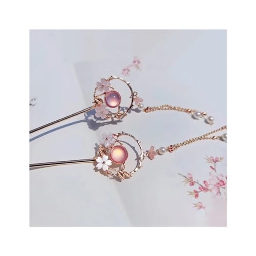 Haarnadel für Damen, Metallglasur, Haarnadel, Haarnadel, Haarschmuck, Accessoires, Hosta-Haarspange, chinesische Retro-Haarnadel, Retro-Haarnadel (02) von KOHUS
