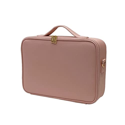 Kosmetische Aufbewahrungsbox Tragbare Kosmetik-Organizer Leder Multi-Fächer Make-up Künstler Professionelle Make-up Kit Reise-Kulturbeutel Make-up-Behälter(A,M-37cm/14.56inch) von KOHUS