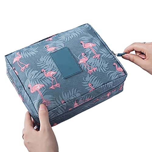 Kosmetische Aufbewahrungsbox Tragbare Kosmetiktasche Outdoor Damen Kosmetiktasche Toilettenartikel Lagerung Kosmetiktasche Geeignet für den täglichen Ausflug Reise Make-up-Behälter(H) von KOHUS