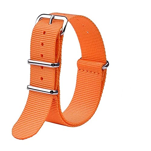 KOIAMVZW Heavy Duty Nylon Canvas -Gurt 18mm 20 mm 20 mm 22 mm gestreiftes Mode Ersatz -Uhrenband Nylon Fit für NATO Watchband Uhrengurt (Farbe: Orang, Größe: 22 mm) decoration von KOIAMVZW