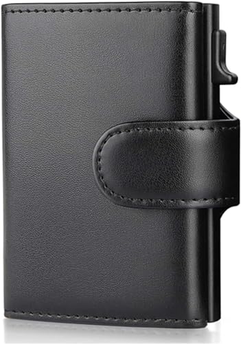 KOIAMVZW Kartenbrieftaschen Aluminium Kreditkarte Brieftasche Multifunktionalbllock Triufold Smart Men Wallets Lederschlank mit Münzentasche Decoration von KOIAMVZW