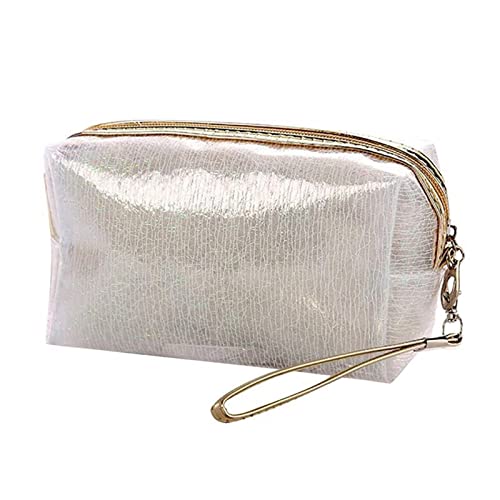 Toilettenbeutel Make -up -Beutel große Kapazität Kosmetikbeutel TOMTICE TOUSS FÜR DAU DAU Dame Women Cosmetic Bag (Silber) Decoration von KOIAMVZW