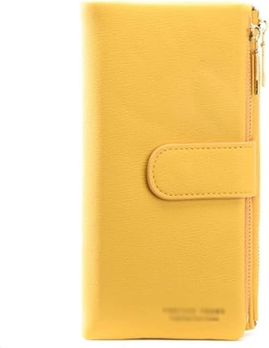 Triflold Damen Brieftaschen mit großer Kapazität Zwei Reißverschlussmünzen Telefontasche Langes Geldbeutel Frauen Clutch -Geldbörse (Farbe: A, Größe: 19 * 10 * 3 cm) Decoration von KOIAMVZW