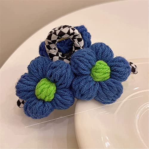 Plüschblumen Große Greifklammer Frauen Süße Haarnadel Krabbenstirnband Haifischklammer Haarschmuck Kopfbedeckung -2 (Farbe: 2) (Color : Ts53322) von KOINEN