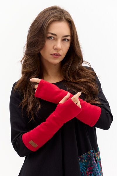 Handstulpen Puffy – Armstulpen aus Bio-Baumwolle – warm & bequem – glatt oder mit KOKOworld-Print – fair & nachhaltig produziert in EU von KOKOworld